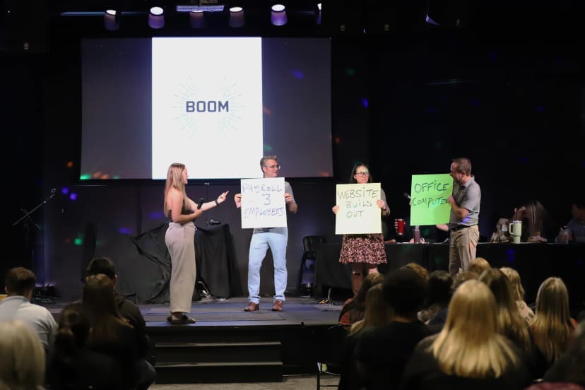 Pitch event on stage