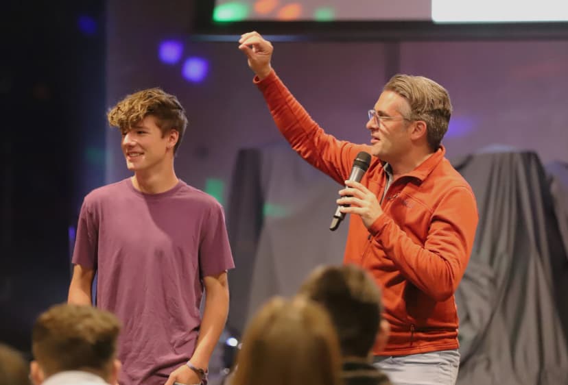 Student founder with mentor